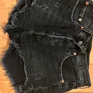 Women’s size 26 black denim shorts